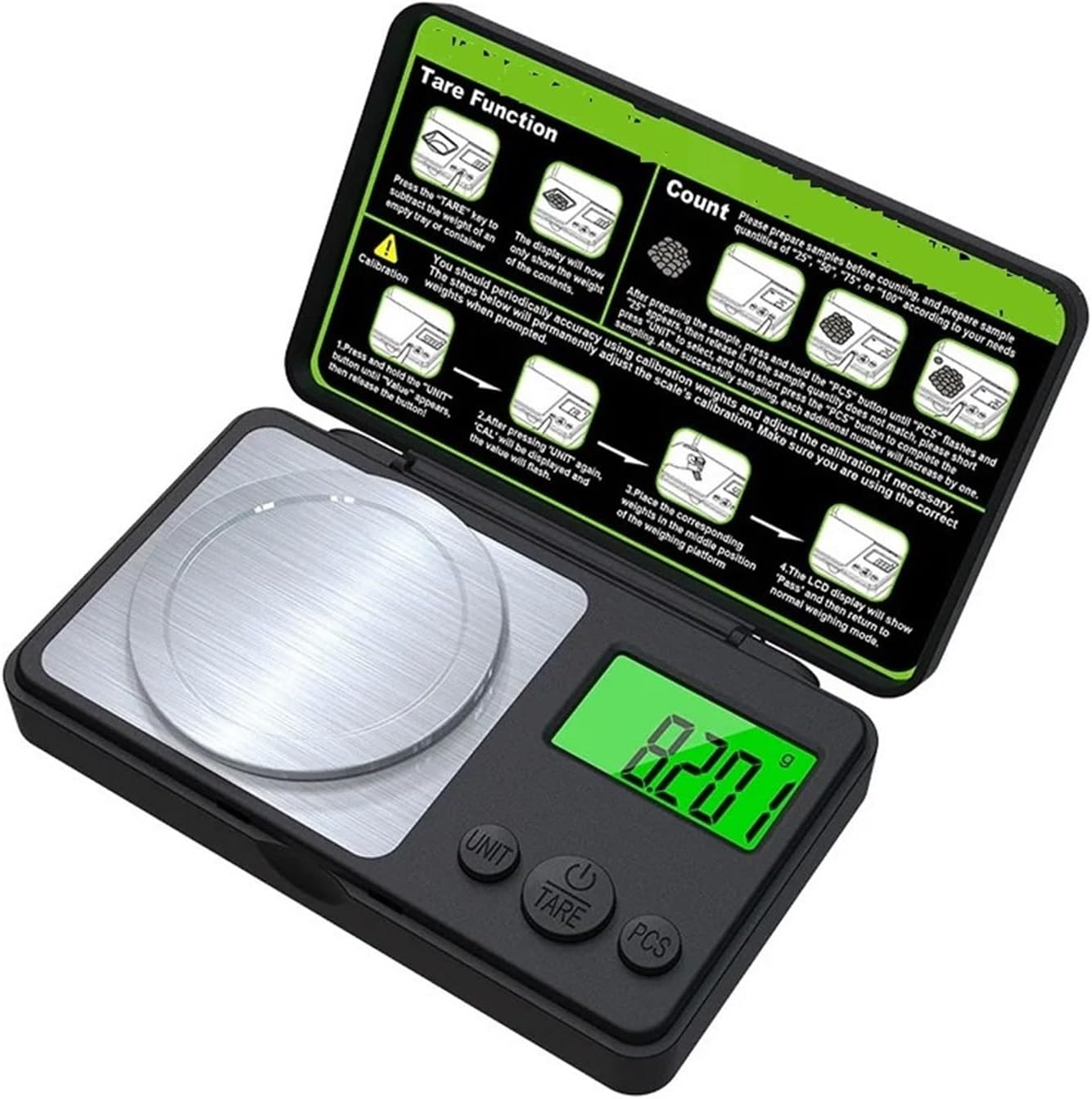 Weigh Scale - 10/20/50/100g Electronic Scale 0.001g Pocket Electronic Scale Milligram Scales(100g 0.001)