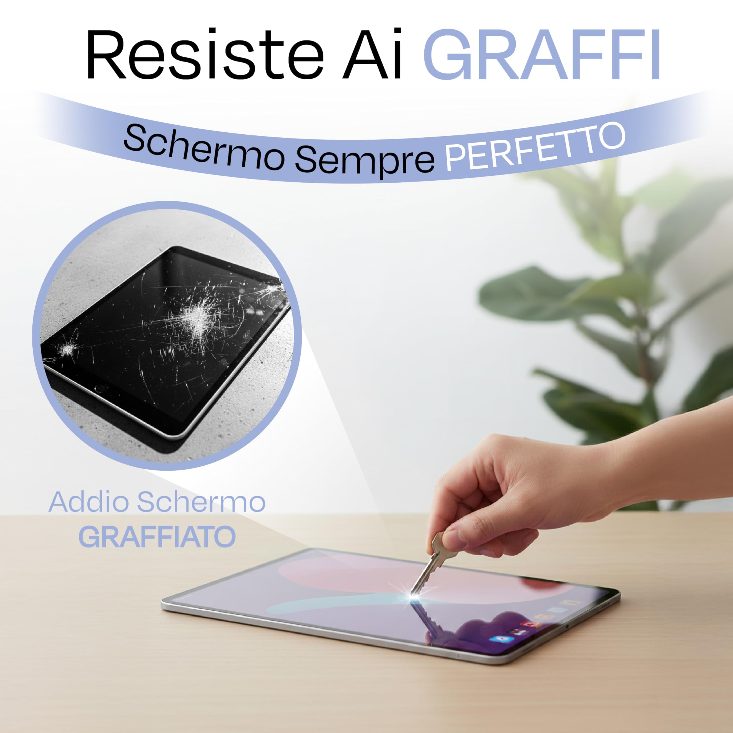 Pellicola Protettiva Vetro Temperato per iPad 10ª Generazione 10.9", Antiurto Antigraffio