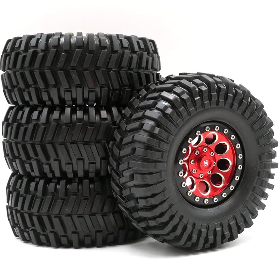 Amazon | RC合金2.2ビードロックホイールリム レッドブラック