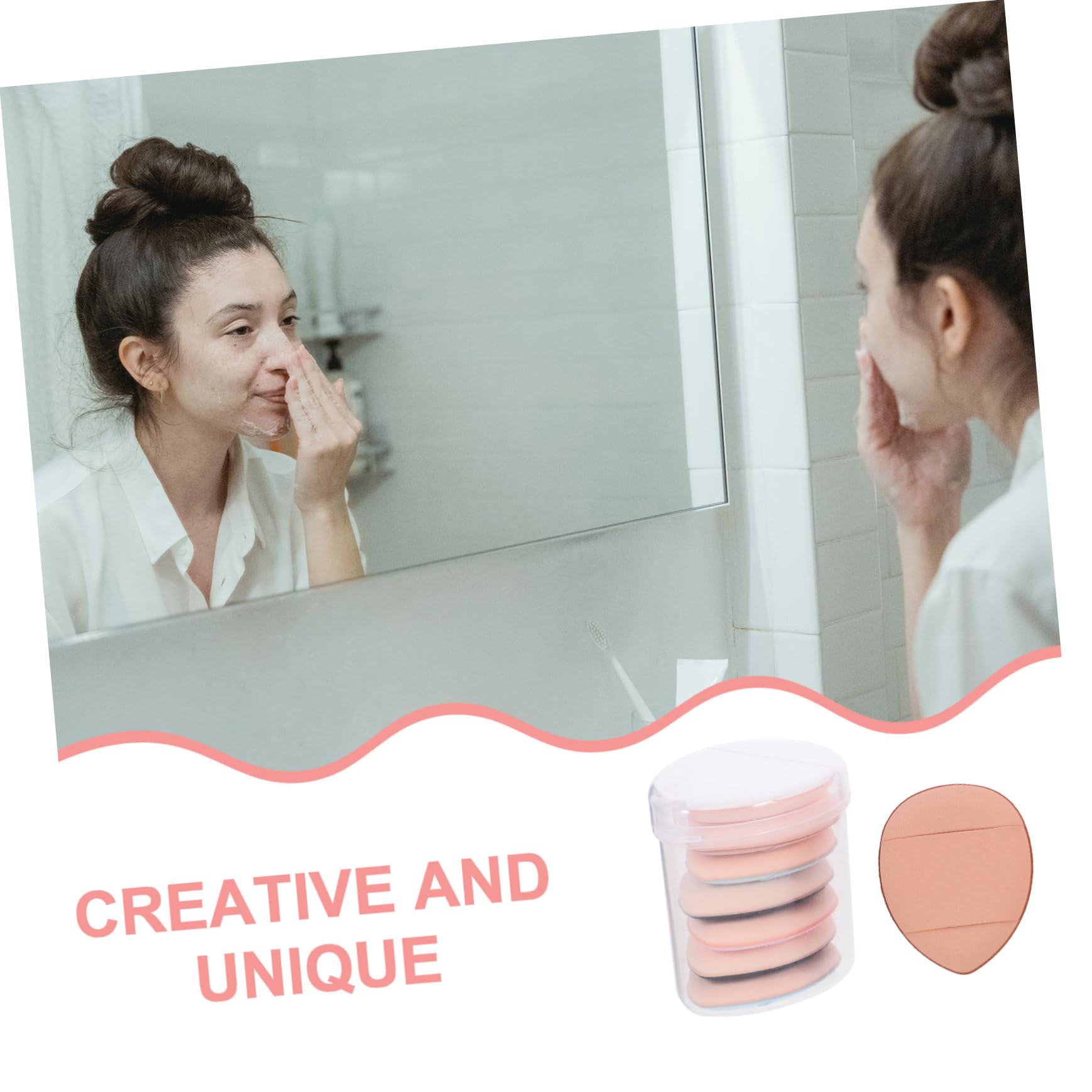 Healeved 5 Set Di Fondotinta in Spugna Mini Trucco Piccolo Per Il Viso Trucco Sotto Gli Occhi A Triangolo * 5