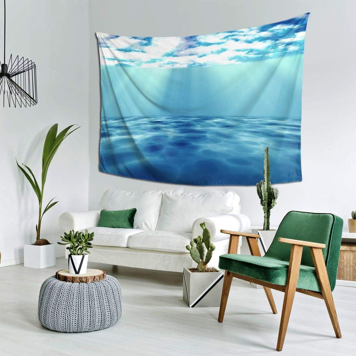 １着でも送料無料 Yaateeh トロピカルオーシャン ハワイアン 深海 水中 風景 タペストリー 壁掛け パーティーデコレーション ホームデコレーション ピクニックマット 寝具 壁ブランケット アート 寝室 リビングルーム 寮に 60インチ X 80インチ Www Rubberdev Gov Lk