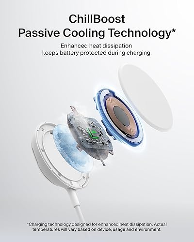 Miniatura 4 de Belkin Cargador MagSafe, cargador magnético para iPhone con Qi2 25W, almohadilla de carga inalámbrica rápida con soporte para iPhone 17 Series,