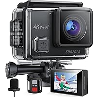 Surfola Action Cam 4K Subacquea 40M, WiFi Videocamera EIS