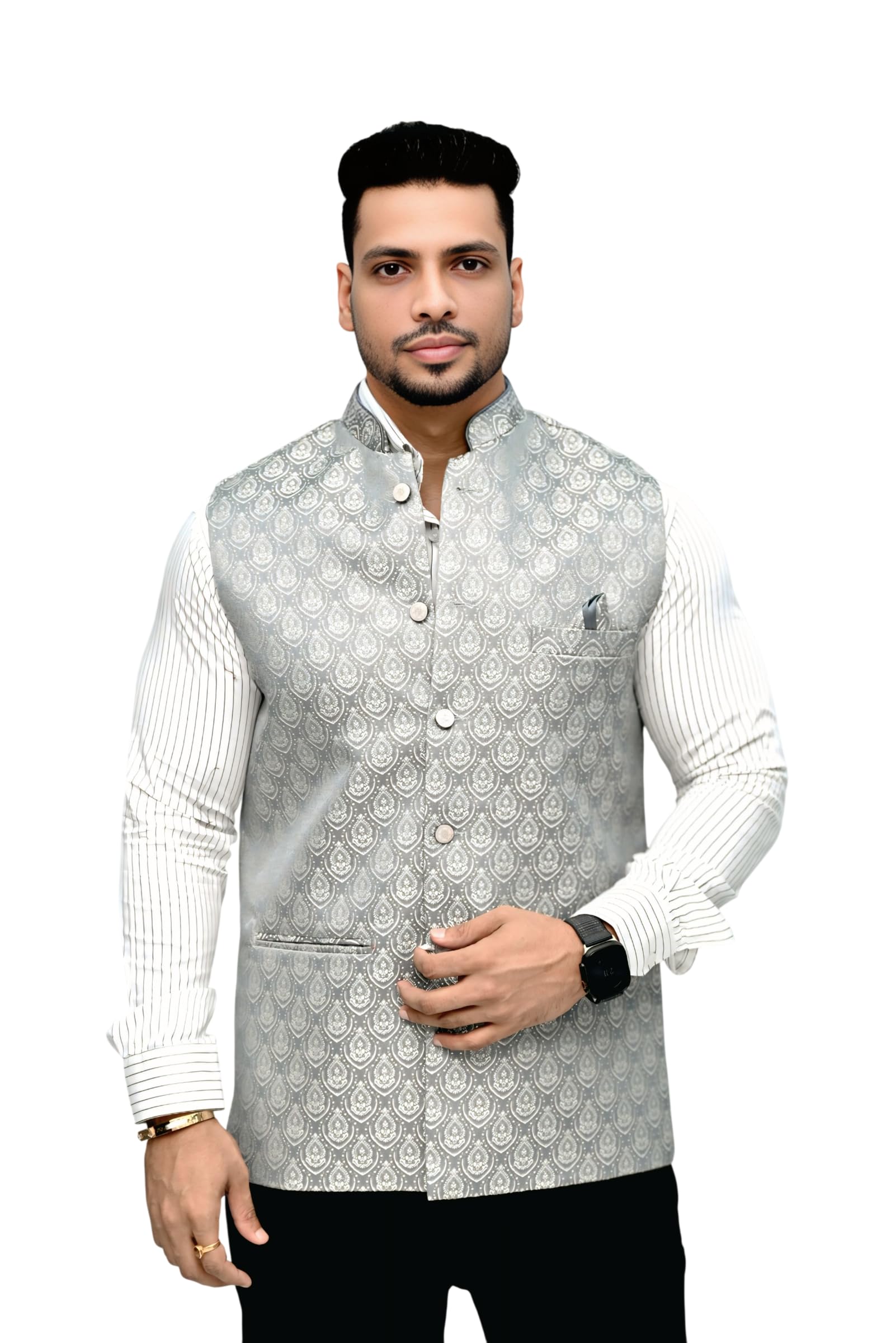 Skylark Mens Nehru Jacket Waistcoat-picture-43