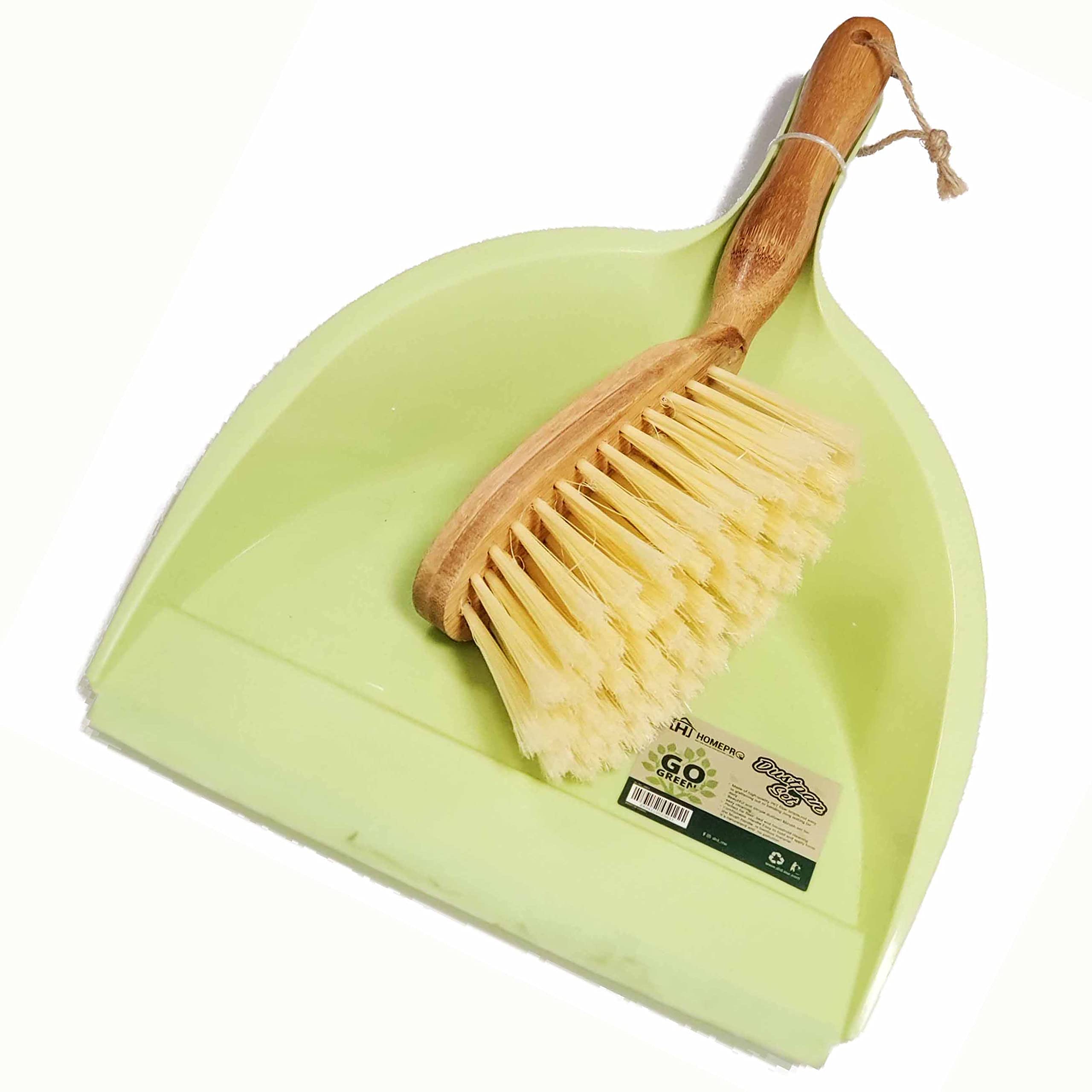 HOMEPRO Better Value for Better Living Home Pro Go Green Handheld Dustpan With Bamboo Brush, Wooden, 2983