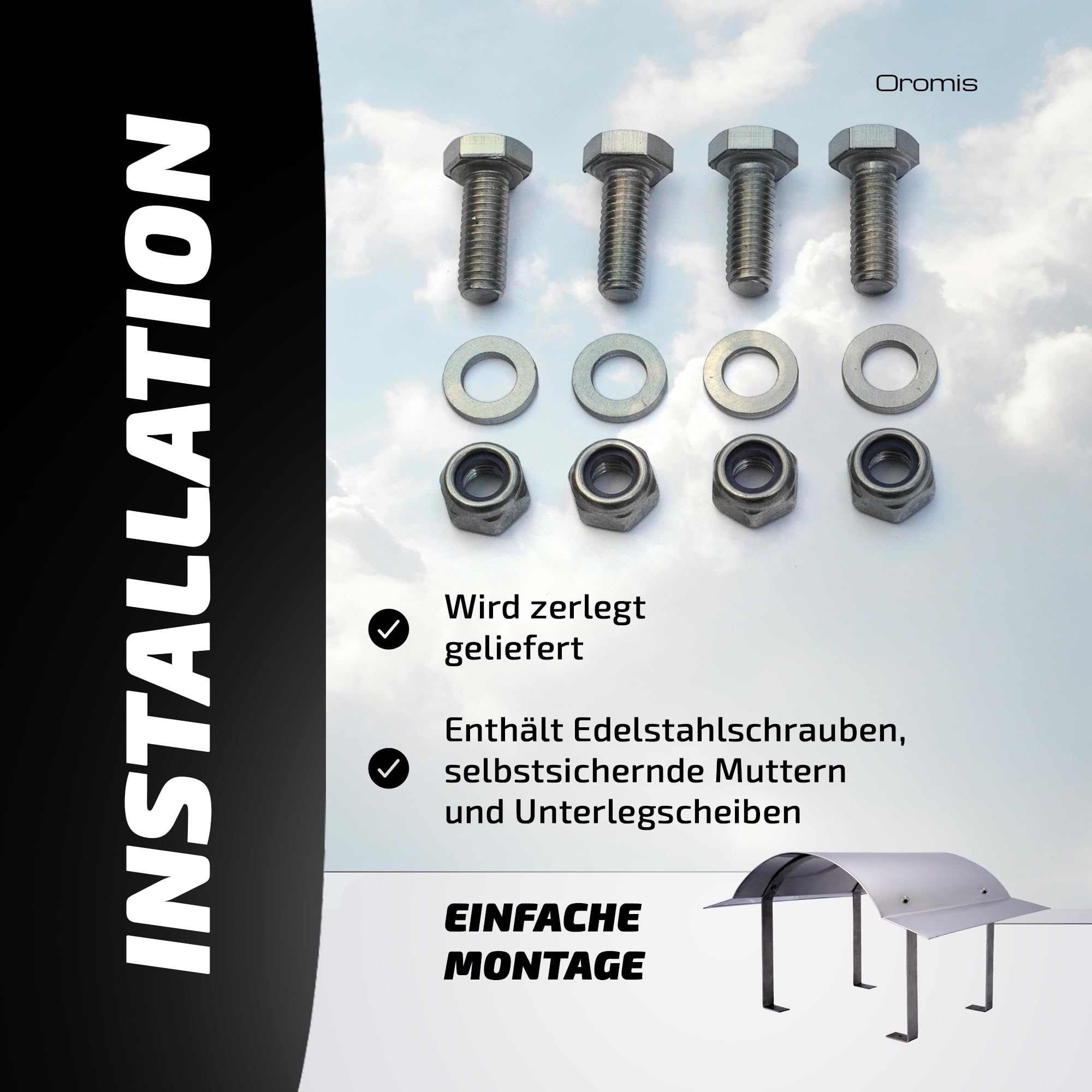 Oromis Edelstahl Schornsteinabdeckung Napoleon 0,6 mm | Kaminabdeckung Edelstahl zur Vermeidung von Leckagen im Schornstein | Regenhaube Schornstein zur Verlängerung seiner Lebensdauer
