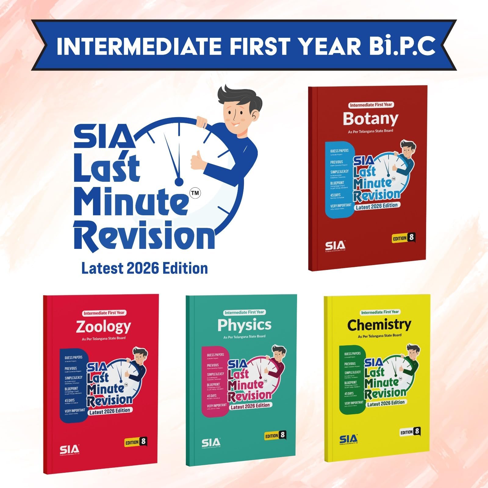 TG LMR Intermediate First Year BiPC Botany, Zoology, Physics & Chemistry (Set Of 4 Books) Edition 8 Latest & Updated 2026 Paperback – 27 September 2024