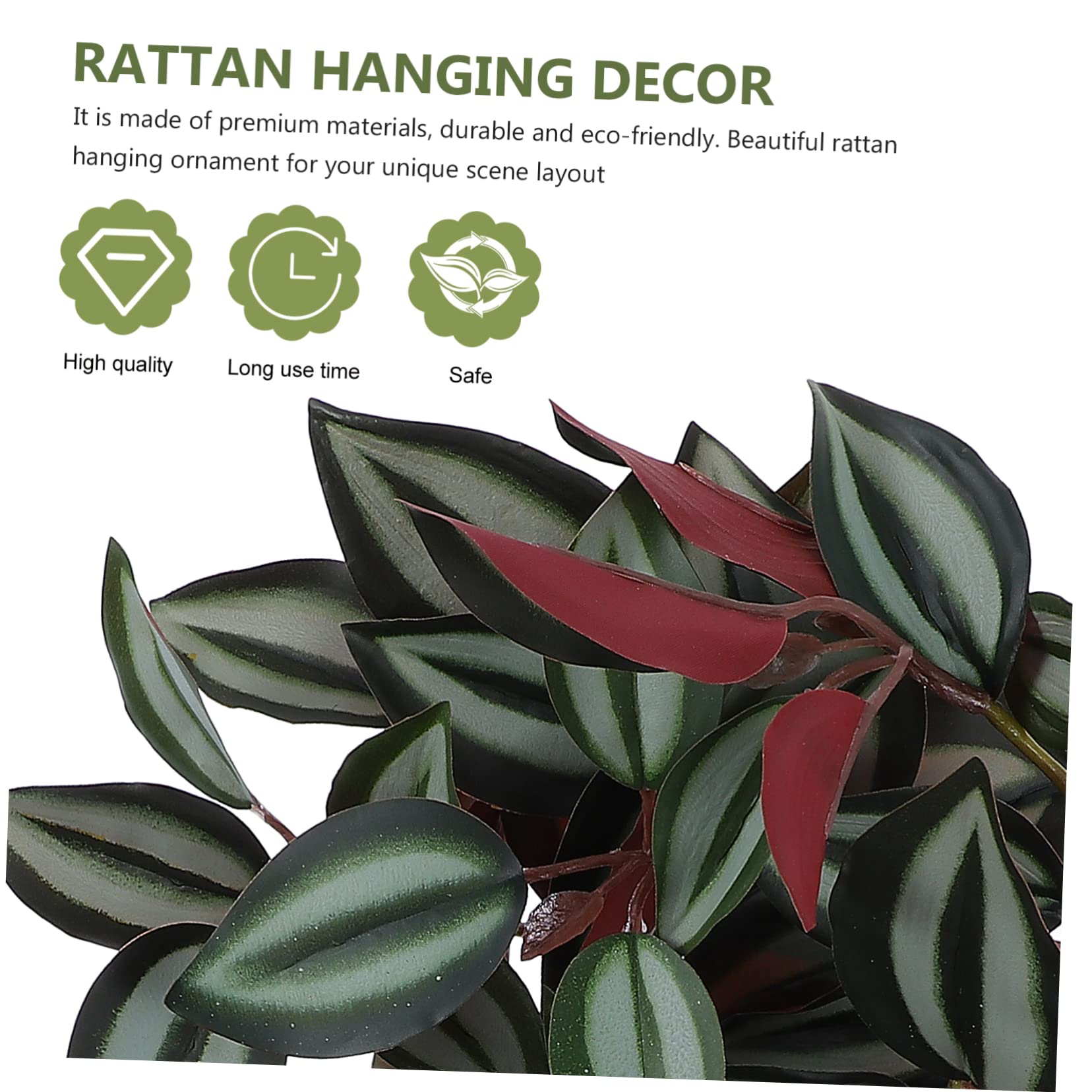 Cabilock 3 Stücke Künstliche Rattan Hängen Gefälschte Pflanze Decor Stilvolle Wohnkultur Zubehör