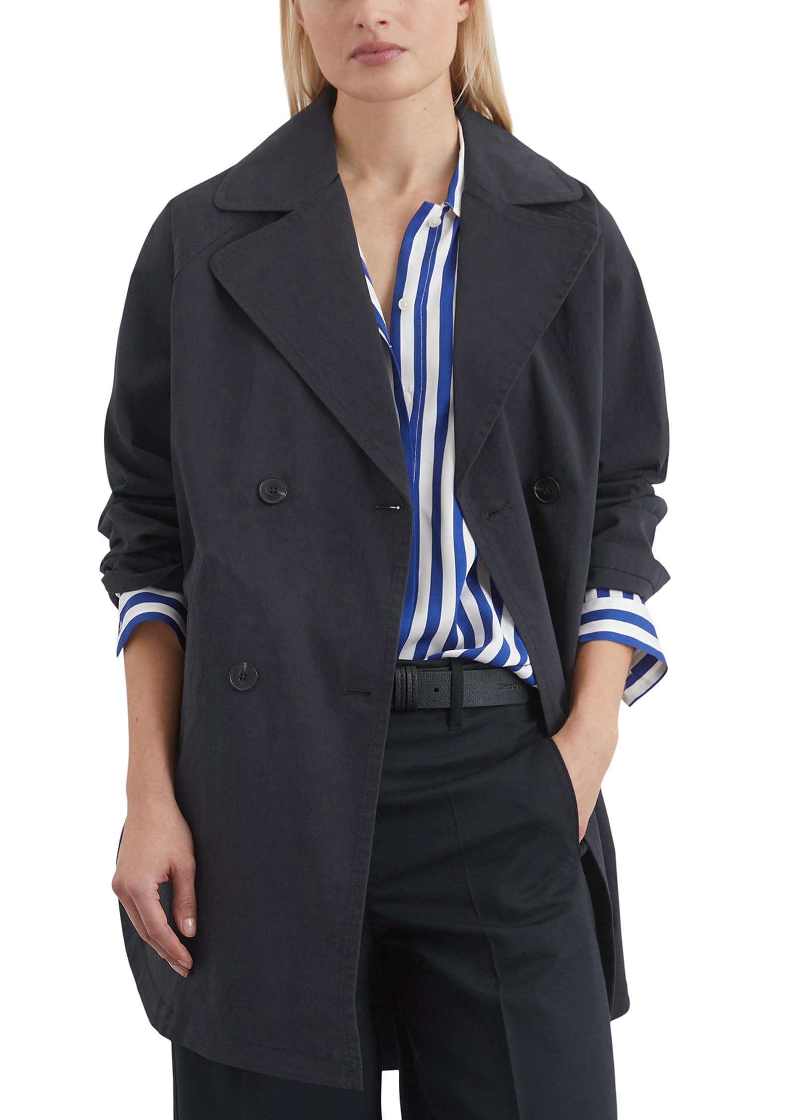 Trench-coat femmes Marc O'Polo avec col à revers coupe fluide confort