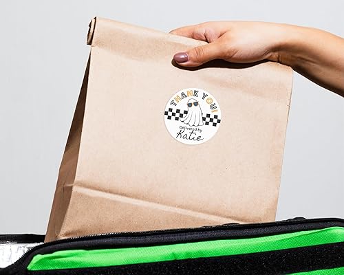 Miniatura 2 de Calcomanías de Halloween para el salpicadero de puerta, esenciales para el conductor de entrega de alimentos, calcomanías de entrega para