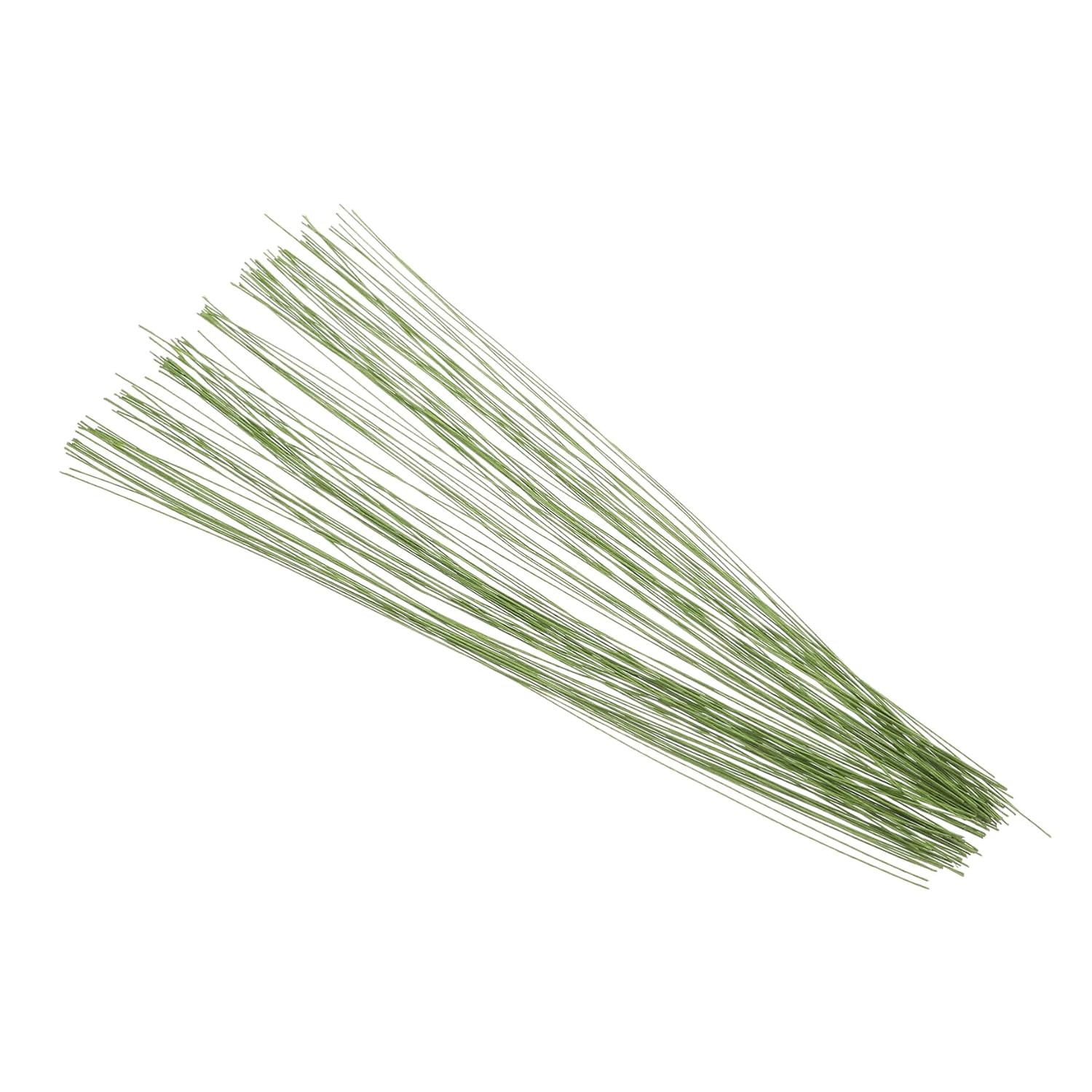 VILLCASE 200PCS Green Floral Stem Wire for DIY Craft Projects Handmade Floral Arrangement Supplies for Corsages and Bouquets