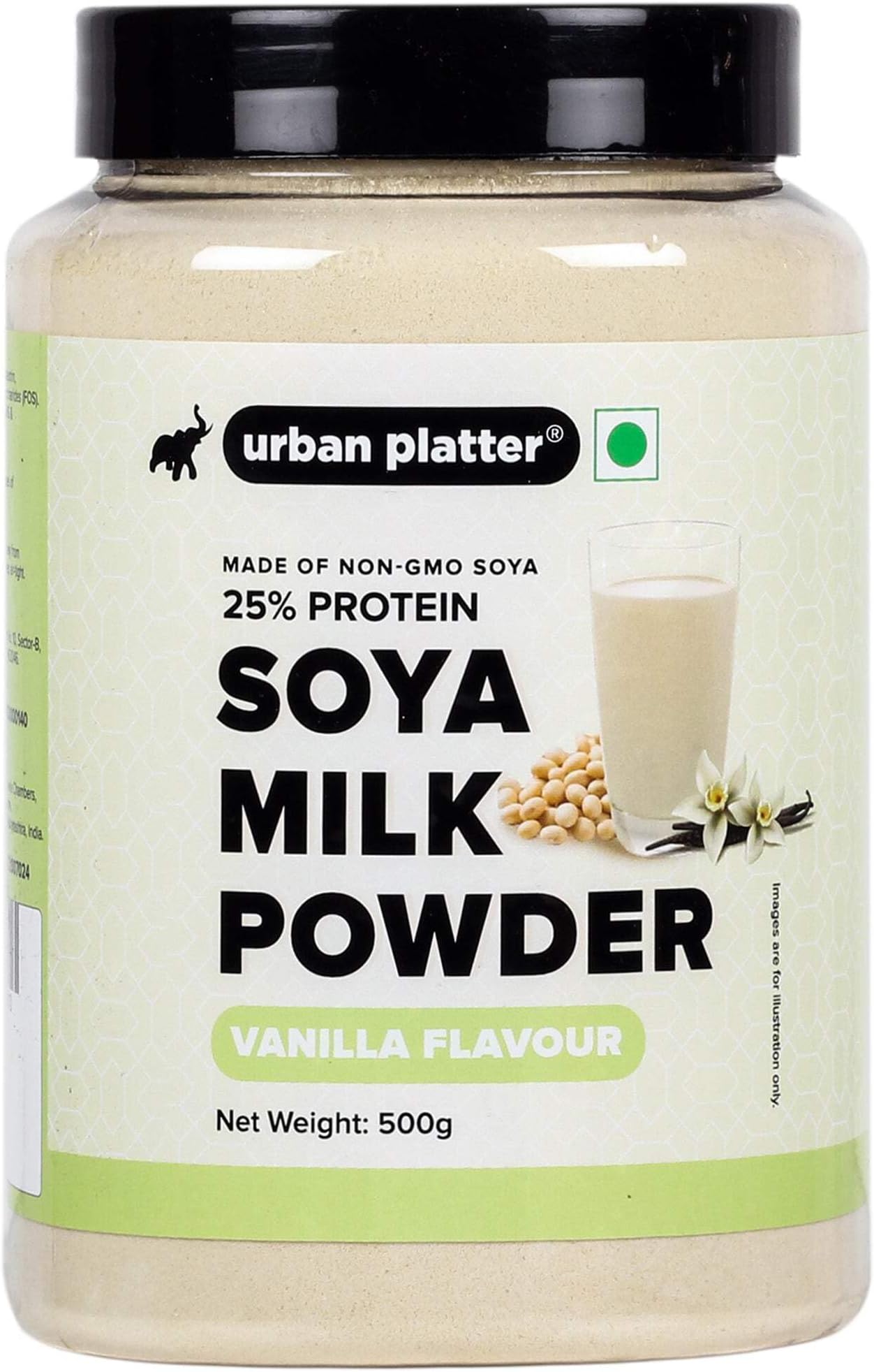 Urban Platter Vanilla Soya Milk Powder, 500g  (Soy-Based Dairy Alternative | 25% Protein | Plant-Based | Non GMO)