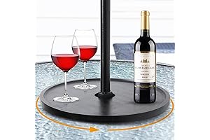 13" Outdoor Lazy Susan for Patio Table with Umbrella Hole