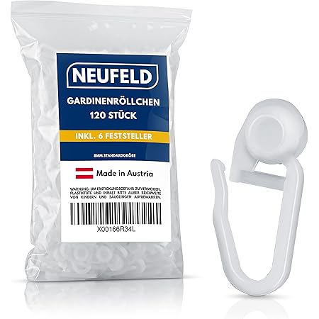 24x Gardinenstopper Weiß - Einfache Montage Ohne Bohren Für Vorhangschienen