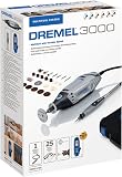 Dremel 3000 Outil Rotatif Multifonction 130W avec 1 Adaptation 25 Accessoires, Vitesse Variable 10000-33000 tr/min pour Découper, Poncer, Percer, Nettoyer, Sculpter, Polir, Graver, Meuler - 10