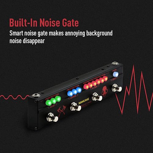 Miniatura 18 de SONICAKE Bass Effects Pedales Multiefecto Preamp Compresor Boost Fuzz Octave Multi Efectos Pedal Boom Ave con FX Loop Compresor de preamplificador