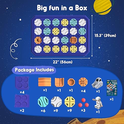 Miniatura 9 de SGILE 24 PCS Road Builder Puzzle Board Game for Kids Age 3-10, Toddler STEM Logical Brain Teaser Maze Race Track Car Play Set Birthday Gift,