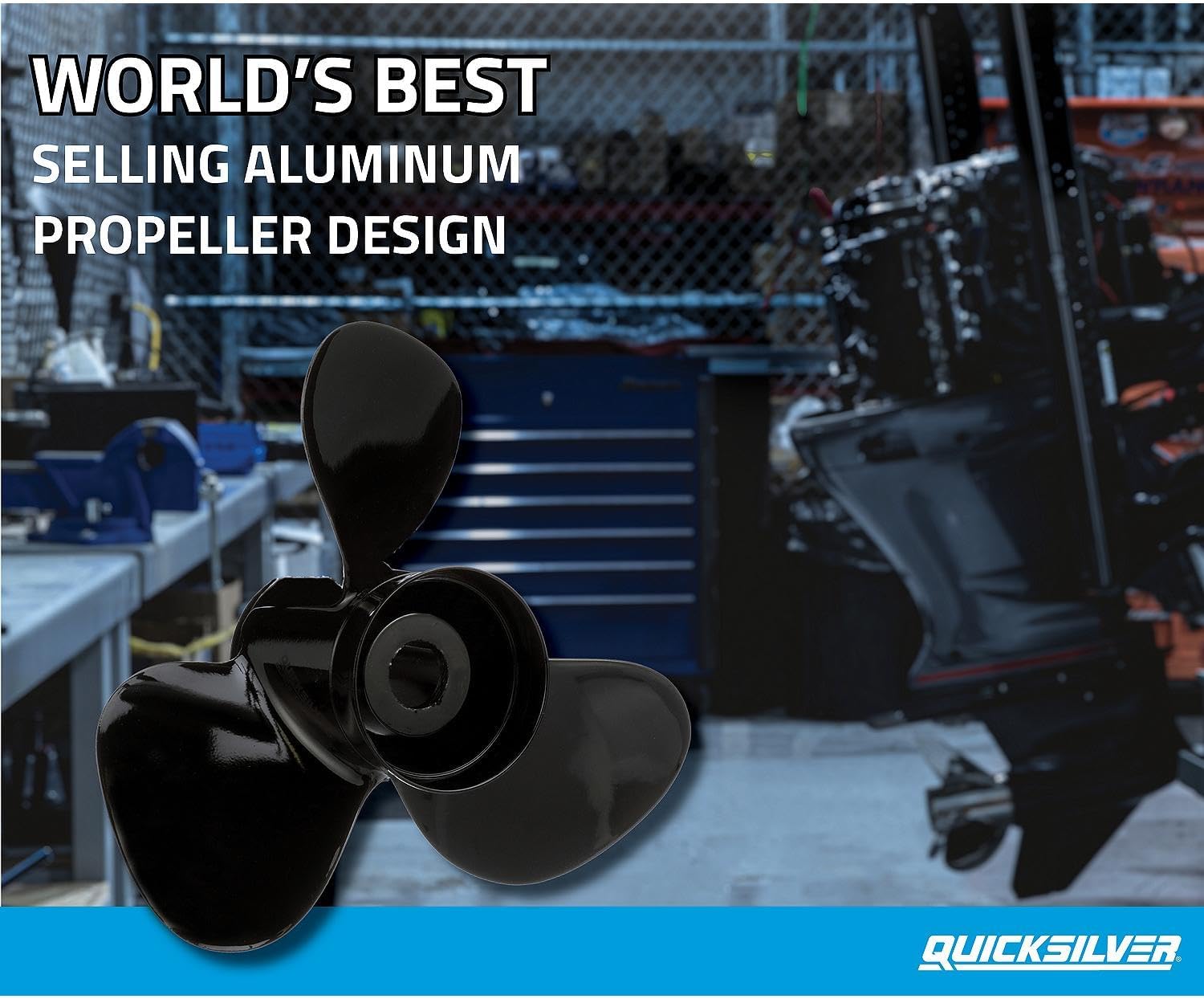 Quicksilver Black Diamond 3-Blade Aluminum Propeller for Mercury and MerCruiser Engines