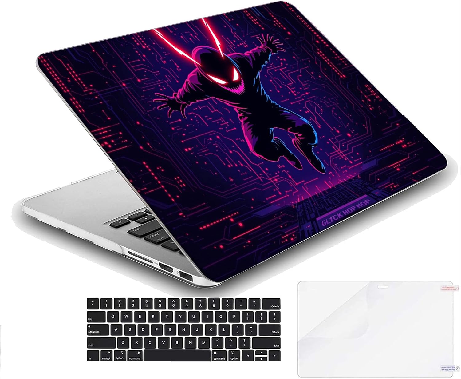 Compatible with MacBook Neo 13-inch, Hard Shell Case with Keyboard Cover and Screen Protector (A3404 A18 Pro chip, 2026 Release) - Cyber Attack MC21758