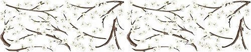 RoomMates RMK3201GM - Calcomanías de pared gigantes con adornos de flores blancas (paquete de 2)
