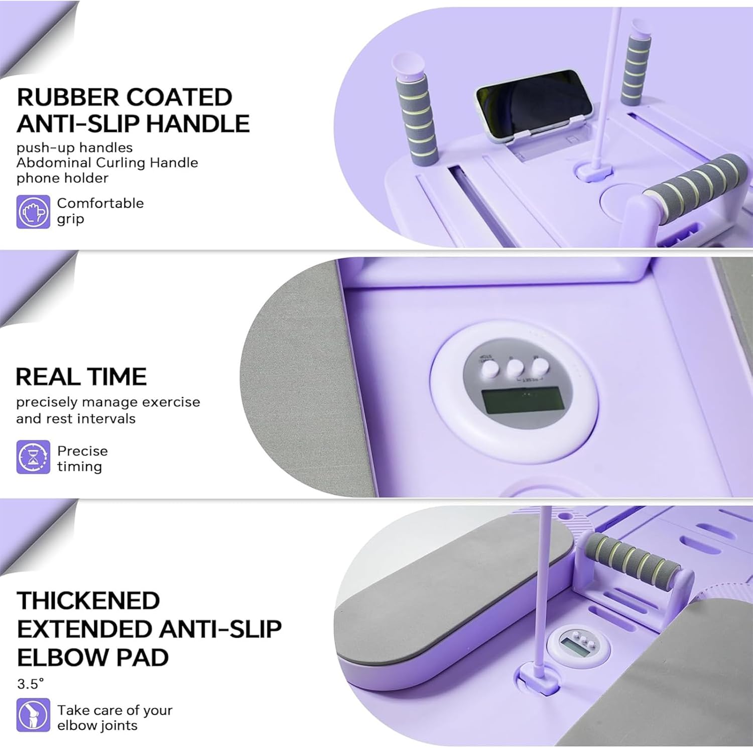 Pilates Board Set - Pilates Reformer, Multi-Foldable Pilates Reformer Set, Portable Pilates Reformer, Trainer Machine for Home Workout with Timer, Ab, Core, Fitness, Exercise