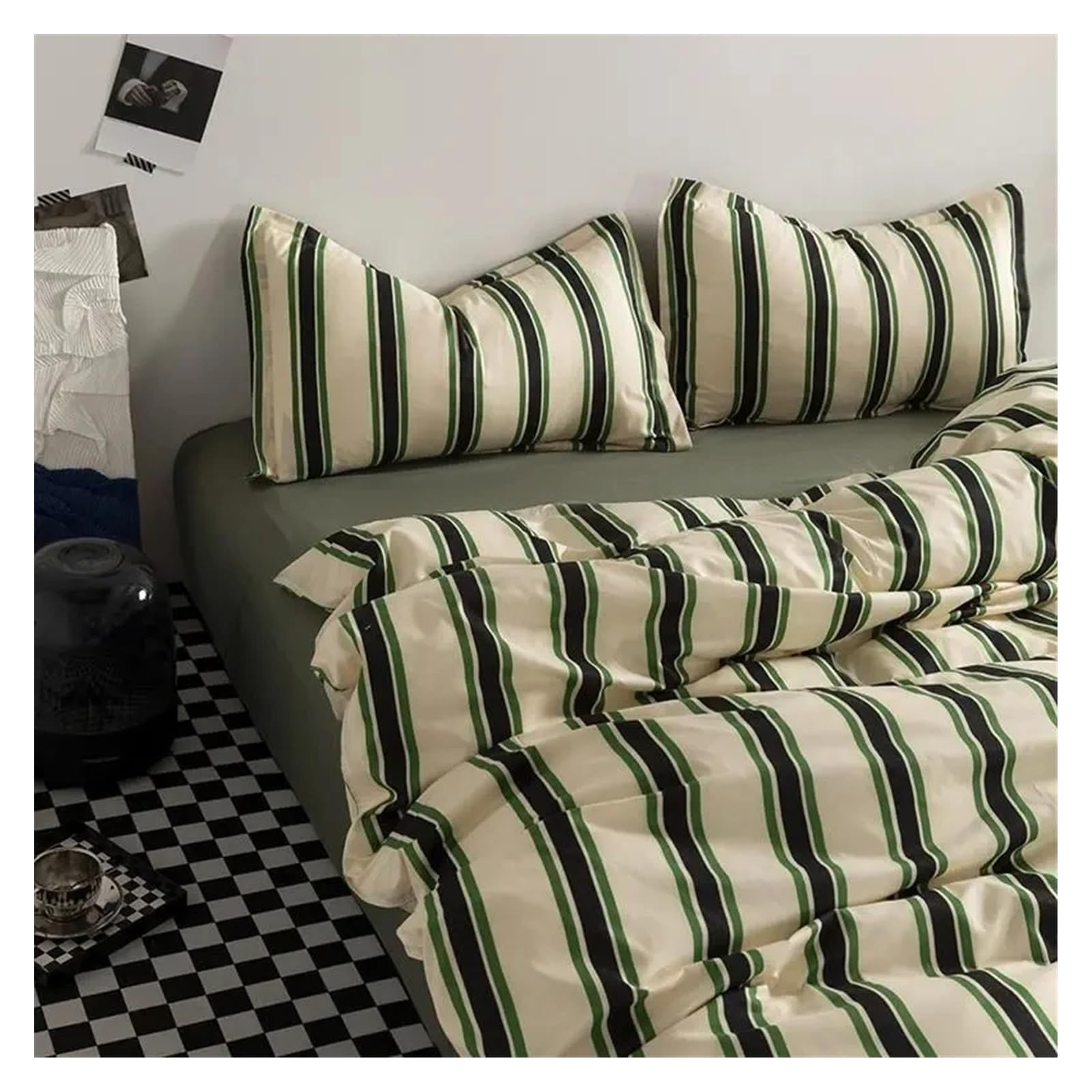 Ensemble de couette haut de gamme en coton lavé et literie de style nordique