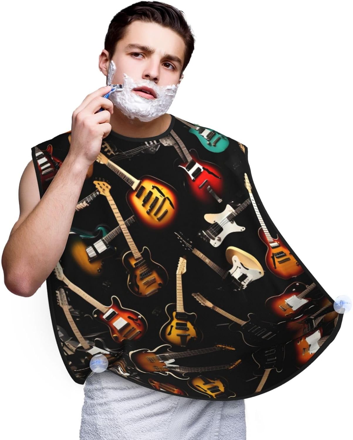 Guitars-Standard-Scale-2_00x Print Beard Bib Apron, Shaving Apron For Dad, Men'S Hair Catcher For Shaving Best Gifts For Dad