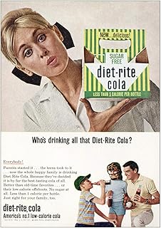 RelicPaper 1965 Diet Rite Cola: Who's Drinking All That Everybody, Royal Crown Cola Print Ad