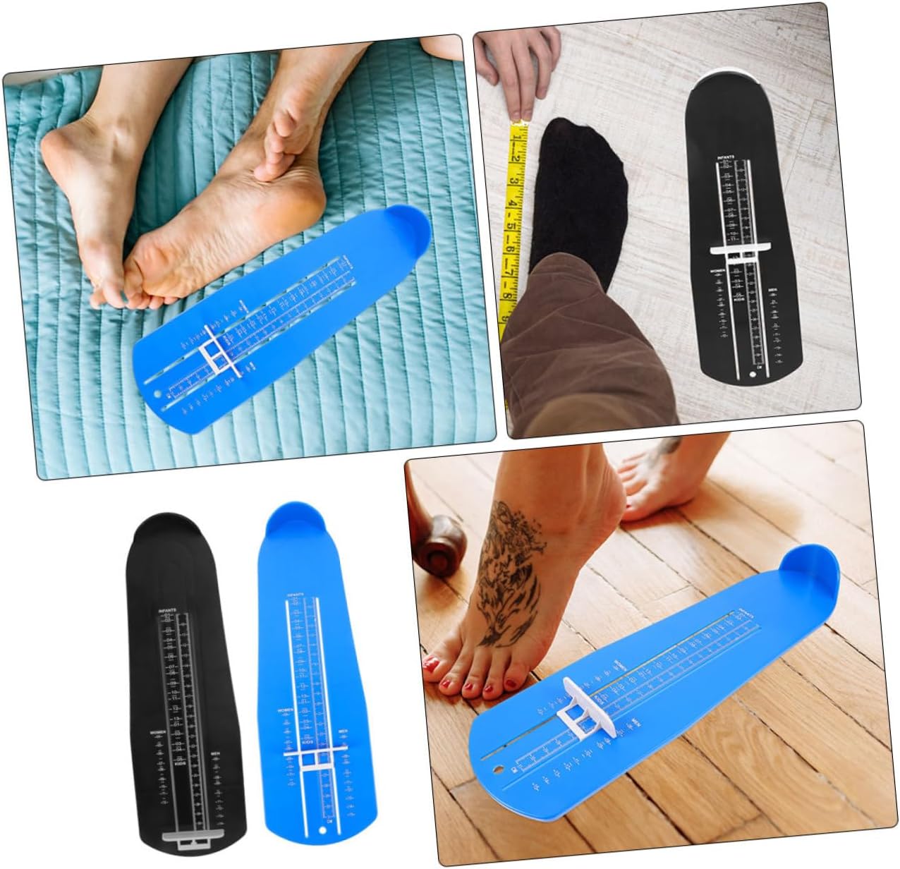 Ipetboom 2Pcs Foot Measurement Device Accurate Shoe Gauge for Adults Lightweight Ruler for Measuring Foot for Shoe Shopping and Fitting