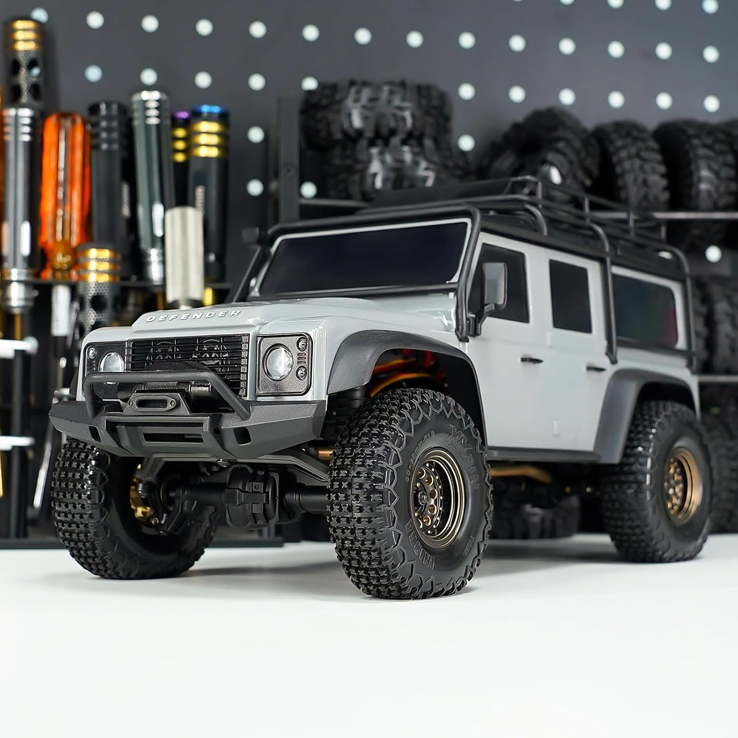 INJORA 1.0 Tires - S5 60 * 20mm XHX Pin Tire for SCX24 FCX24 1/18 1/24 RC Crawler Upgrade(T1022P)
