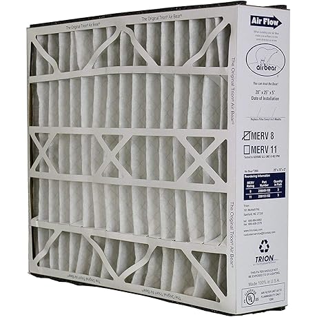Trion 255649-102 Air Bear 20 x 25 x 5 Inch Air Purifier Filter Replacement