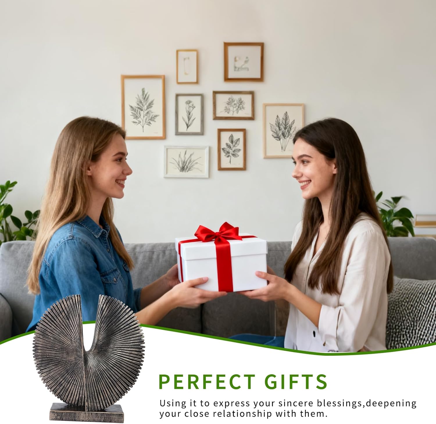 Modern Abstract Round Decorative Sculpture , Dining Living Room Desk Decor,Geometric Home Decor Statues,Shelf Top Decor Aesthetics,making it perfect for placing coffee tables or office shelves