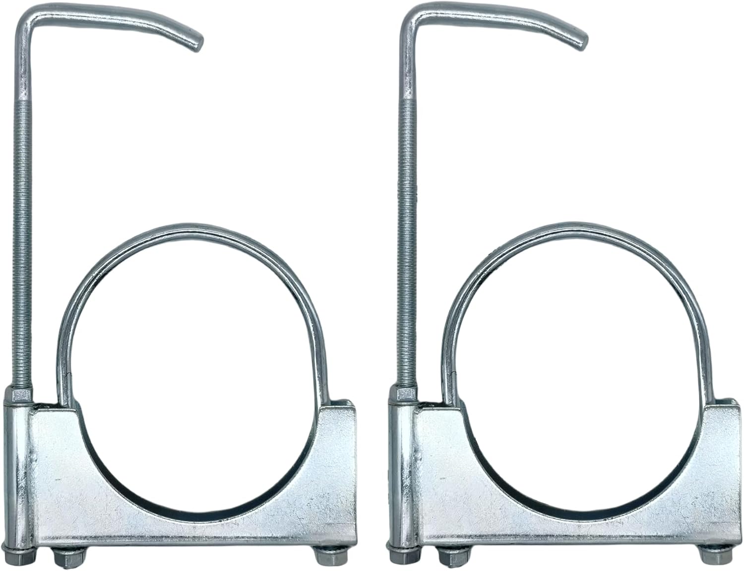 2 Pcs 4" Universal Exhaust Clamp with Hanger, Exhaust Hangers Fit 4" Exhaust Pipe