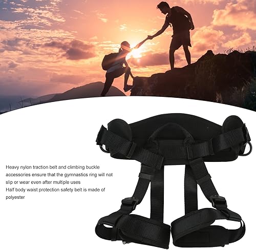 Miniatura 2 de Vbestlife Equipo de entrenamiento de fuerza, 440.9lbs, cinturón de seguridad de medio cuerpo, sistema de polea de madera, juego de cuerdas de ajuste