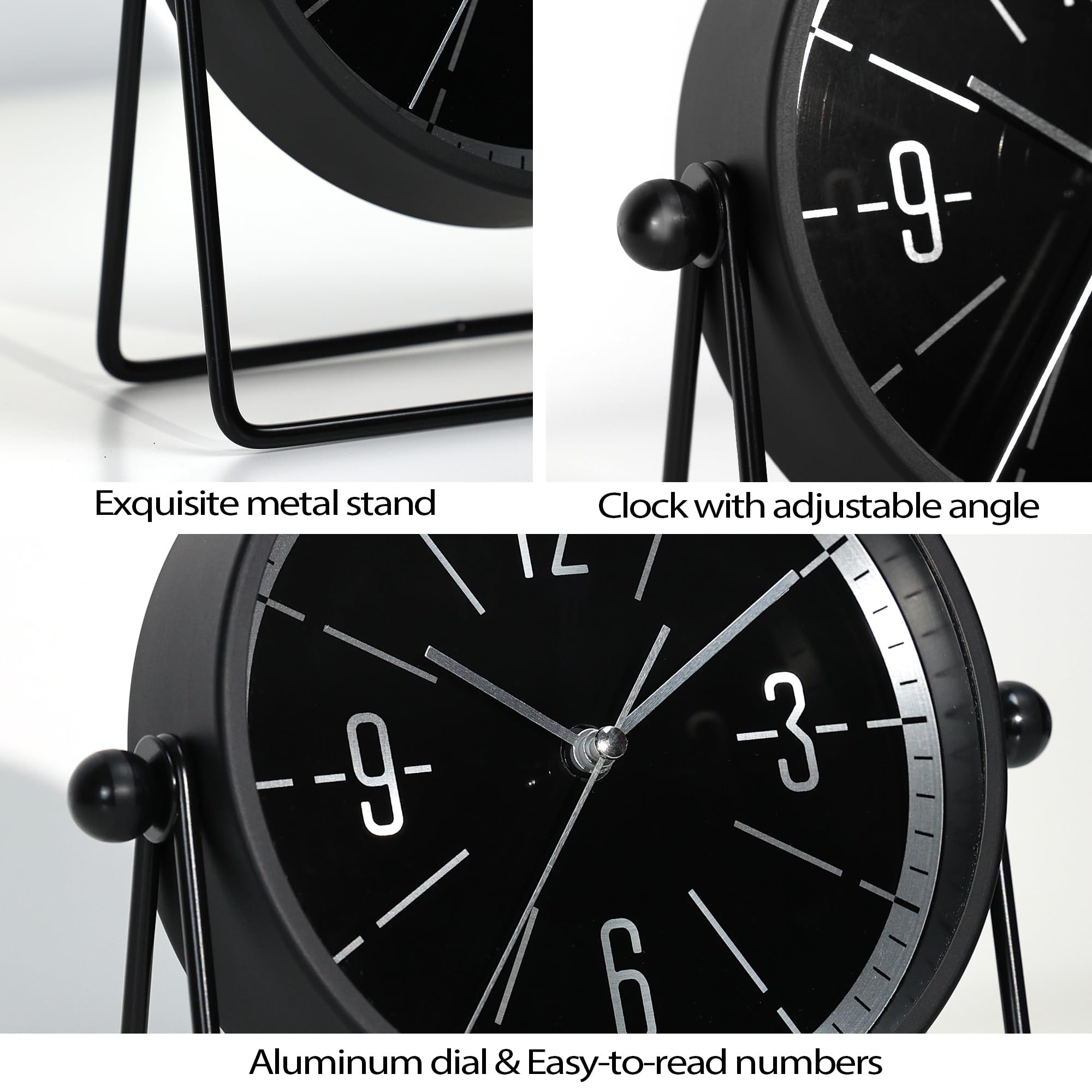 AYRELY Orologio silenzioso nero