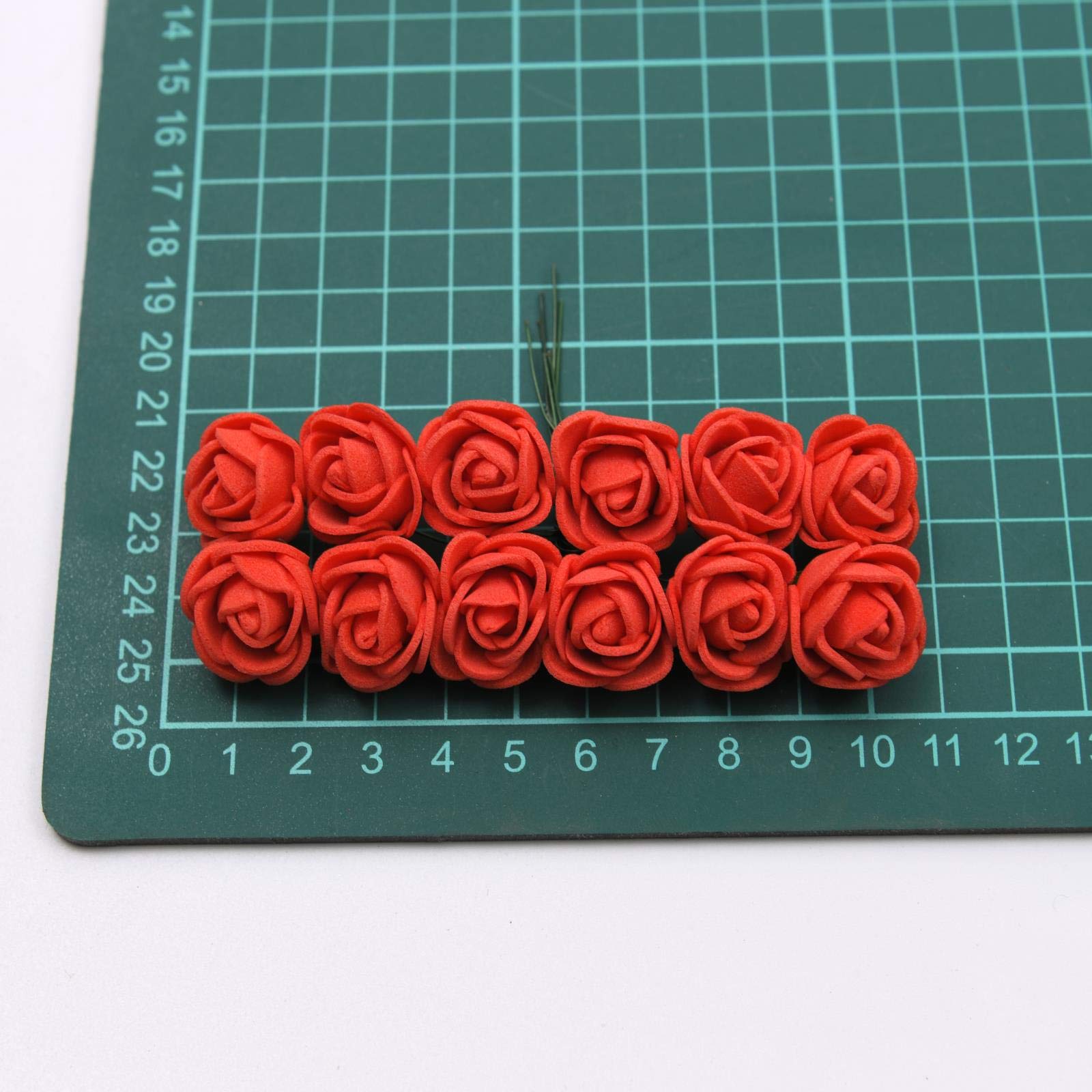 GoodLuck 2 cm Mini Schiuma Rosa Bouquet di Fiori Artificiali Decorazione di Nozze Scrapbook Ghirlanda Fai da Te Natale Rosa Finta