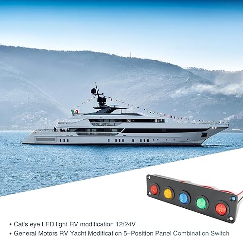 Miniatura 6 de ZBGUN 1 panel combinado de interruptor de automóvil, carcasa ABS ignífuga, IP65, impermeable, contacto plateado, ojo de gato, interruptor de