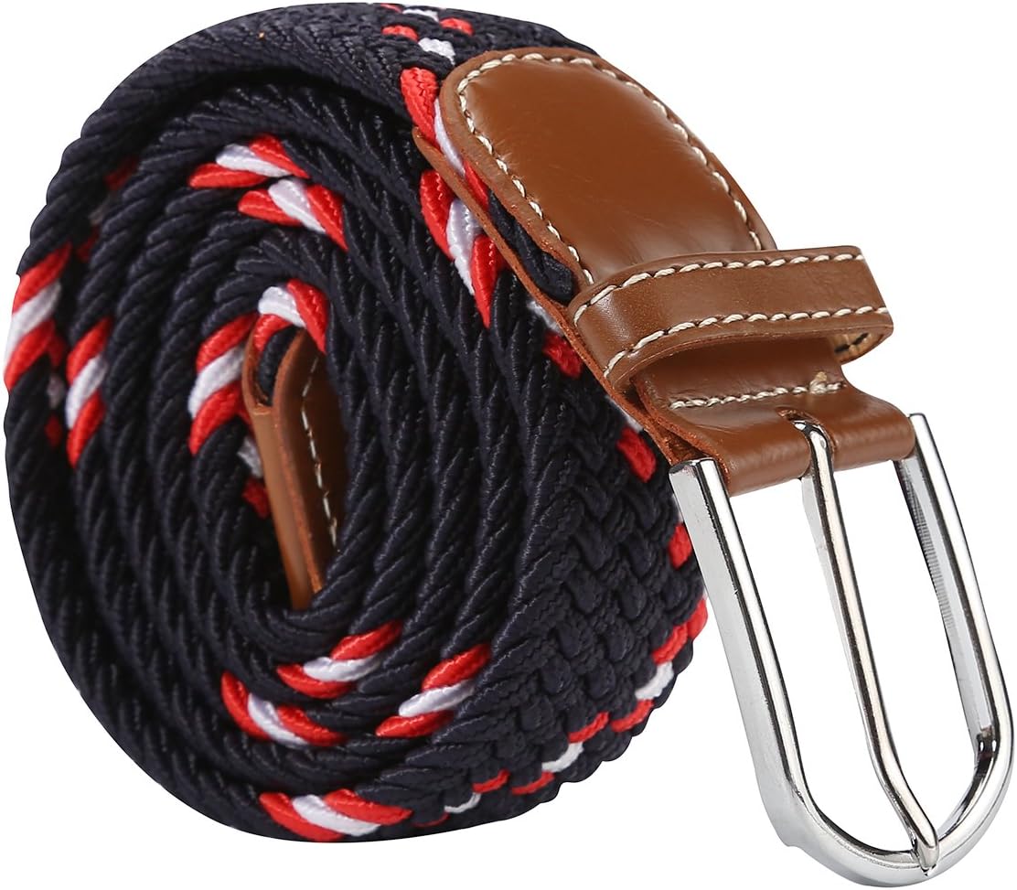Mens Belt,Elasticated belt, Elastic Belt for Men, Unisex Men Women Multicolor Woven Stretch Belts