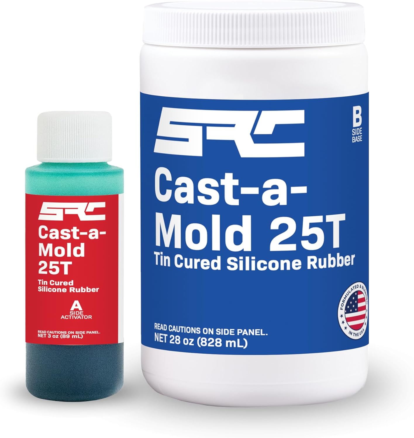 Cast-A-Mold 25T RTV 1-Quart, 2-Part Liquid Silicone Mold Making Kit, Rubber Molding Compound, Perfect for Jewelry Making, Casting Epoxy Resin, Wax, Soap, Plaster, Cement, and Concrete