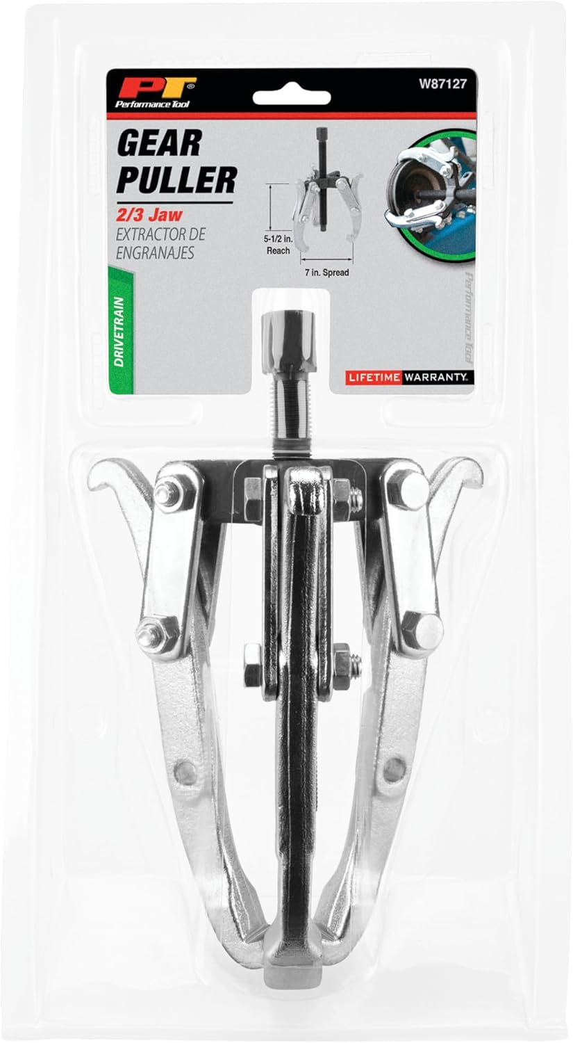 Performance Tool W87127 2/3 Jaw Gear Puller with 5-1/2-Inch Reach X 7-Inch Spread