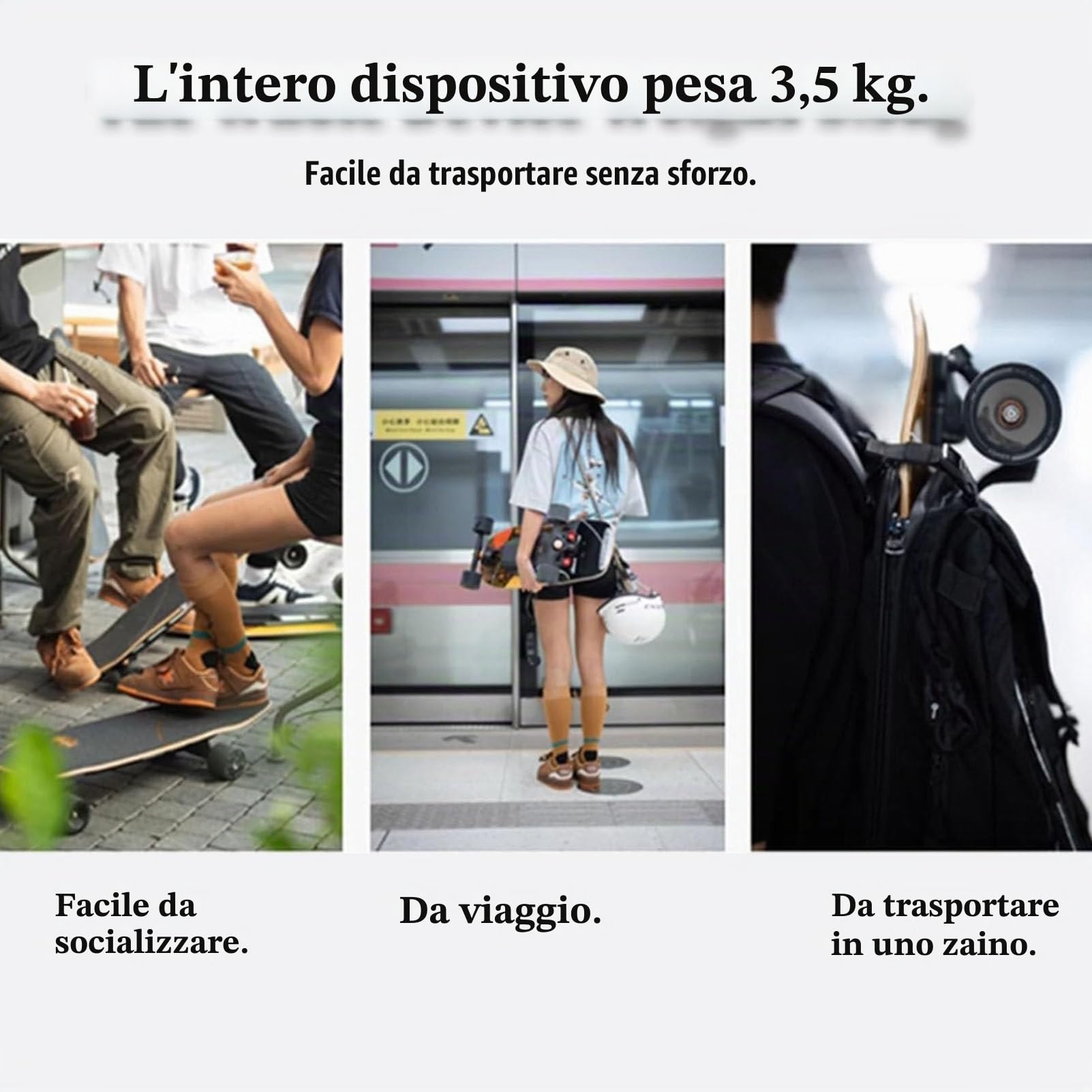 Skateboard Elettrico con Telecomando, velocità Massima Fino a 13,67 mph, frenata fluida a 4 velocità, Design con Maniglia per Un Facile Trasporto, Longboard Adatto ad Adulti e Adolescenti