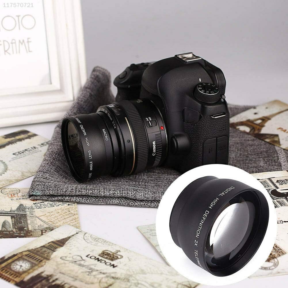 F26D Magnification 58mm Black Telephoto Lens 2.0X HD