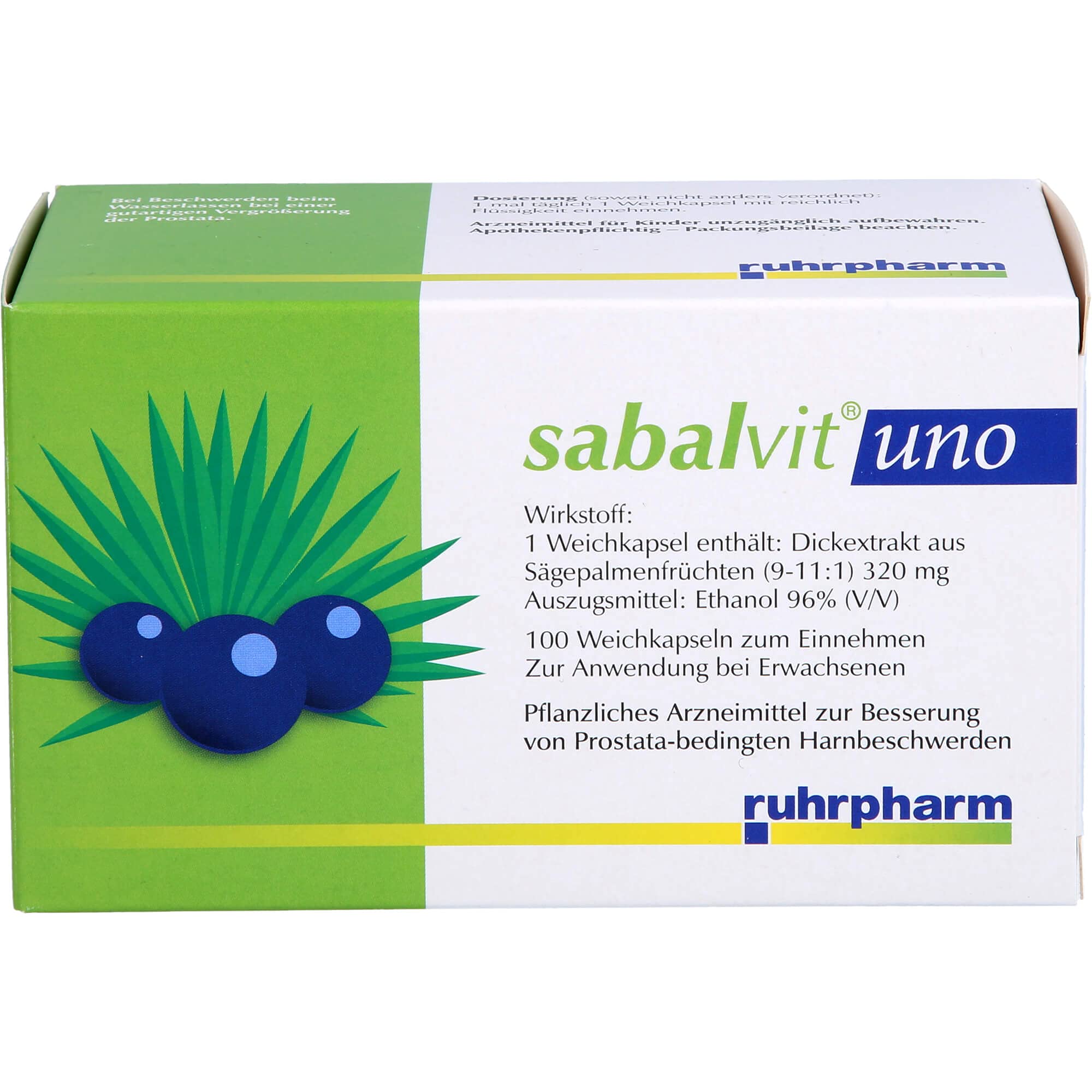 Sabalvit Uno, 100 Kps. [Sägepalmenfrucht-Dickextrakt 320 mg]