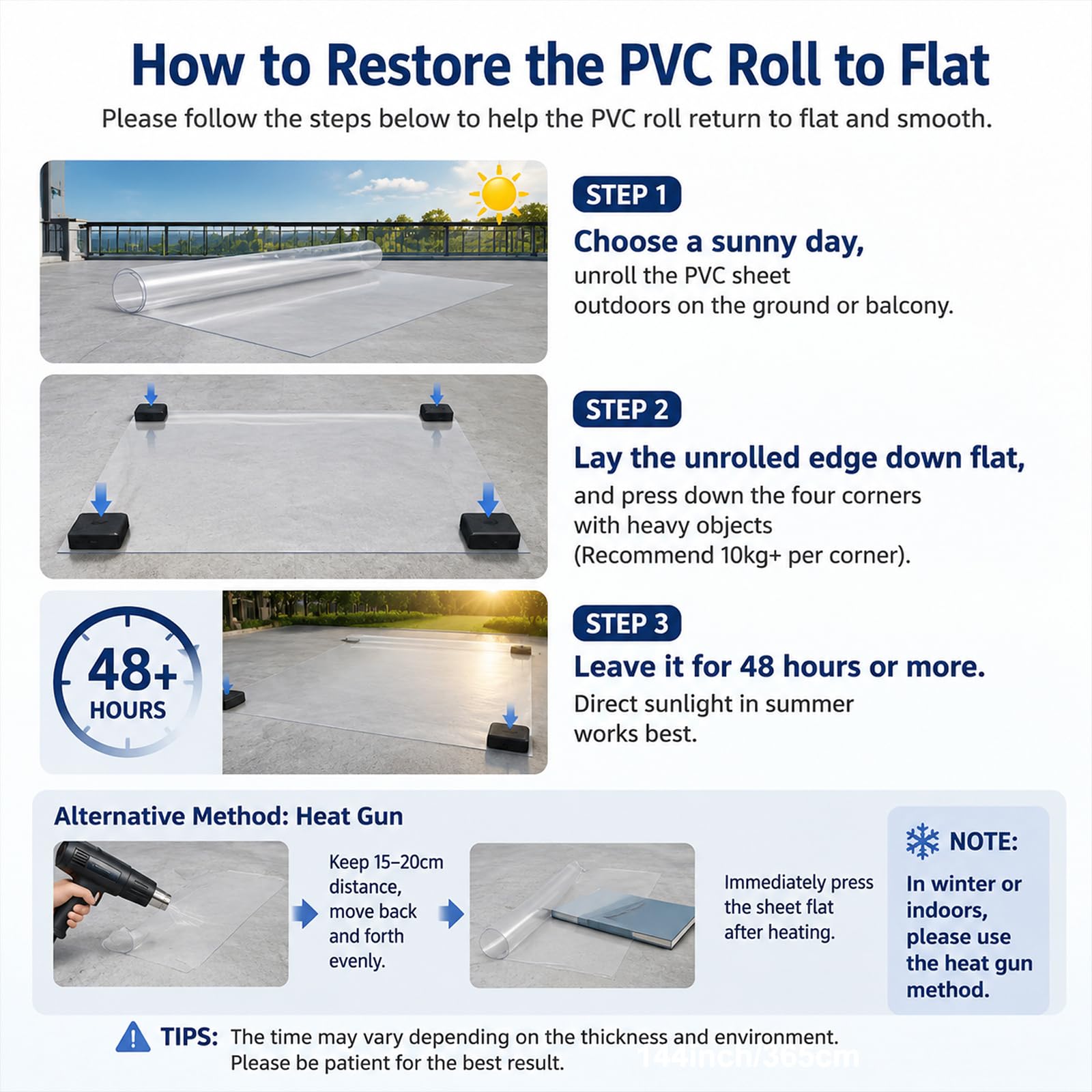 Clear PVC Sheets - 24x96 Inch Roll for Crafts & Projects -3 Clear PVC Sheets - 24x96 Inch Roll for Crafts & Projects -3