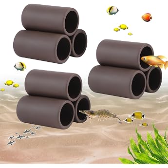 Aquarium Ceramic Spawning Cave 3 Shrimp Cave Aquarium Decoration Catfish Cave Aquarium Clay Fish Tank Accessories Shrimp Accessories Brown
