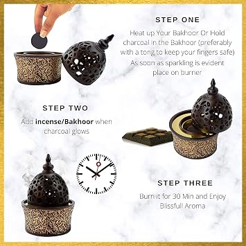 Nabeel Oudh Bakhoor Black Incense Bricks – 3 Boxes x 9 Pieces Each – Floral-Woody-Musky Long Lasting Scent with JRose Trolley Keychain – Home & Gift Set