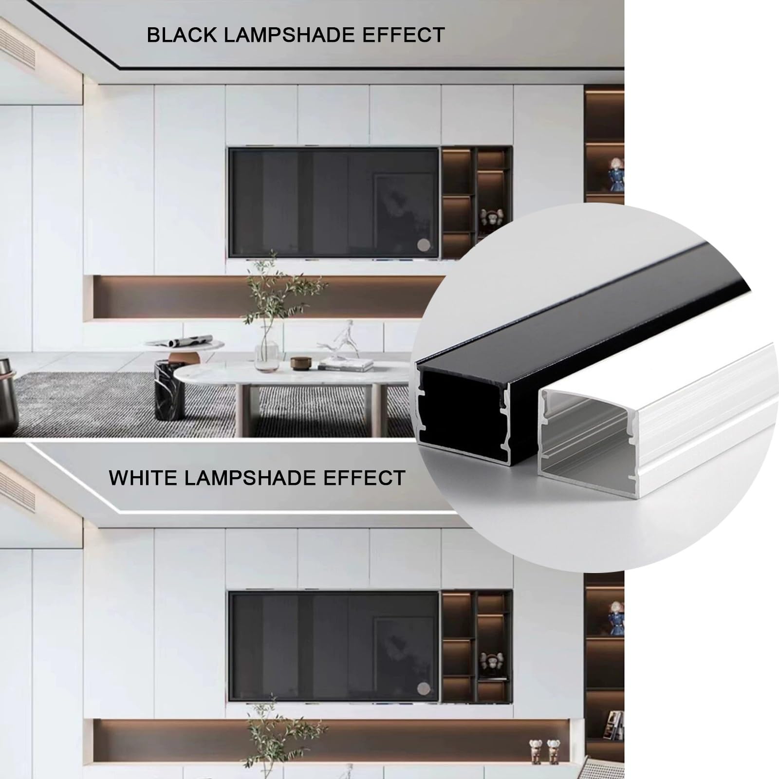 Aluminium Einbau Sockelleisten-LED-Profil Für Gipskarton Trockenbau WIGING | Sockelleiste mit LED-Profil für Gipskarton, Trockenbau Sockelleiste für abgehängte Decken Kantenprofil(15x9mm)