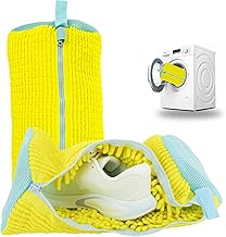 2PCS Shoes Washing Machine Bags, Laundry Shoe Bag for Washer and Dryer, Reusable and Durable Zipper Sneaker Shoe Washing Bag, Tennis Shoes Cleaning Bag for All Shoe Types (Yellow)