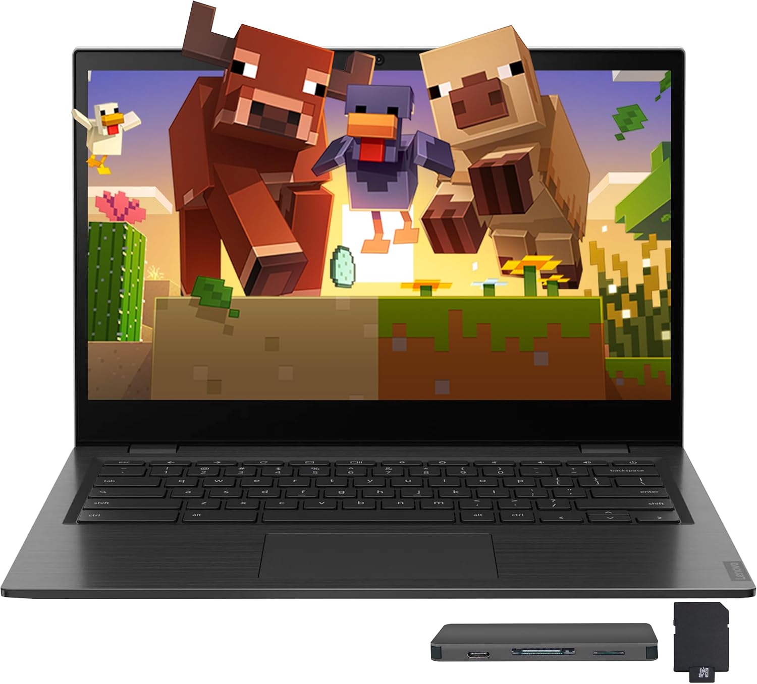 Lenovo 14e Chromebook 14" FHD Touchscreen Laptop, AMD A4-9120C Processor, 4GB DDR4, 192GB Storage (32GB eMMC + 160GB Docking Station Set), AMD Radeon R4 Graphics, HD Webcam, Wi-Fi, Chrome OS, Gray