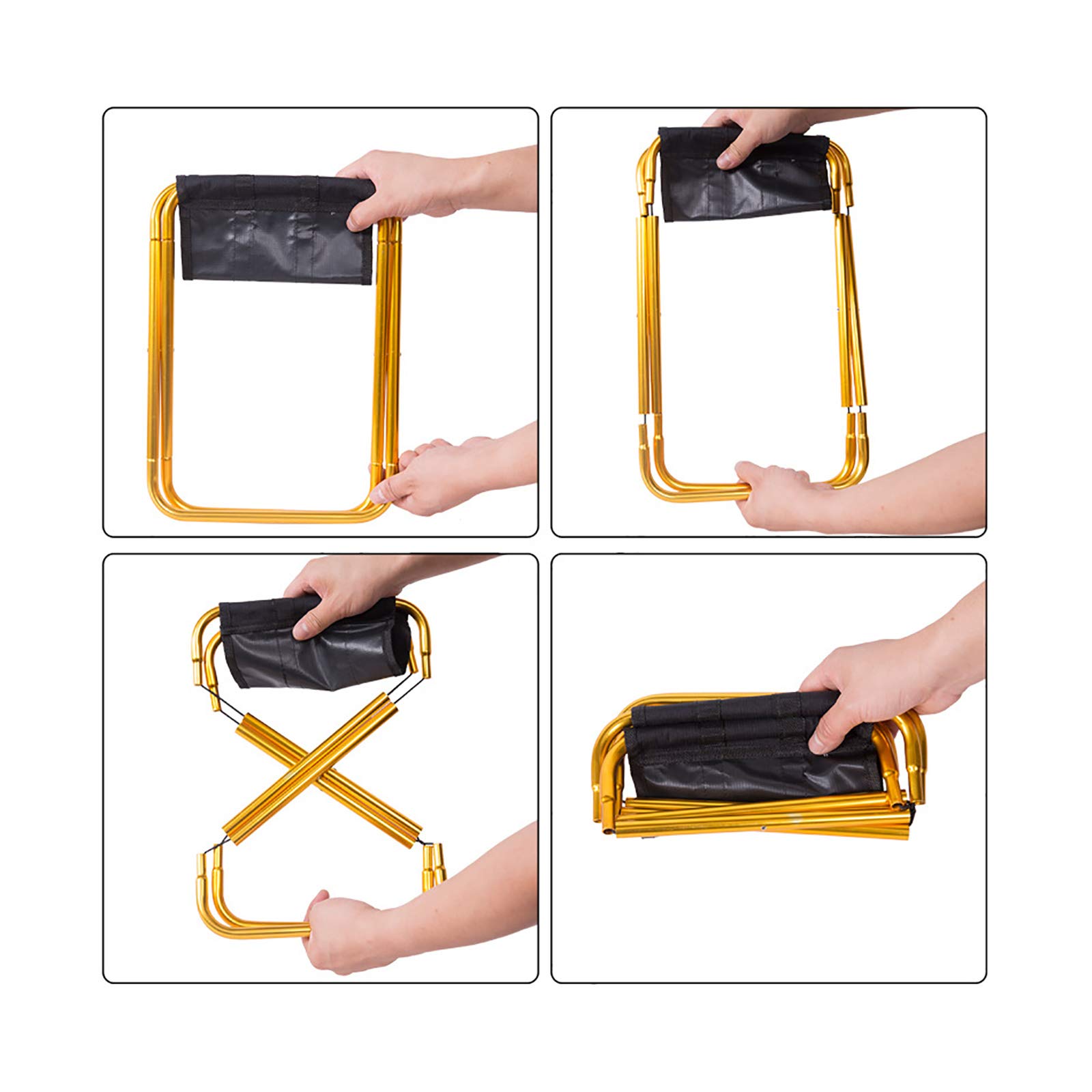 Sgabello a 3 gambe da campeggio, alto 40 cm, peso leggero di 550 g